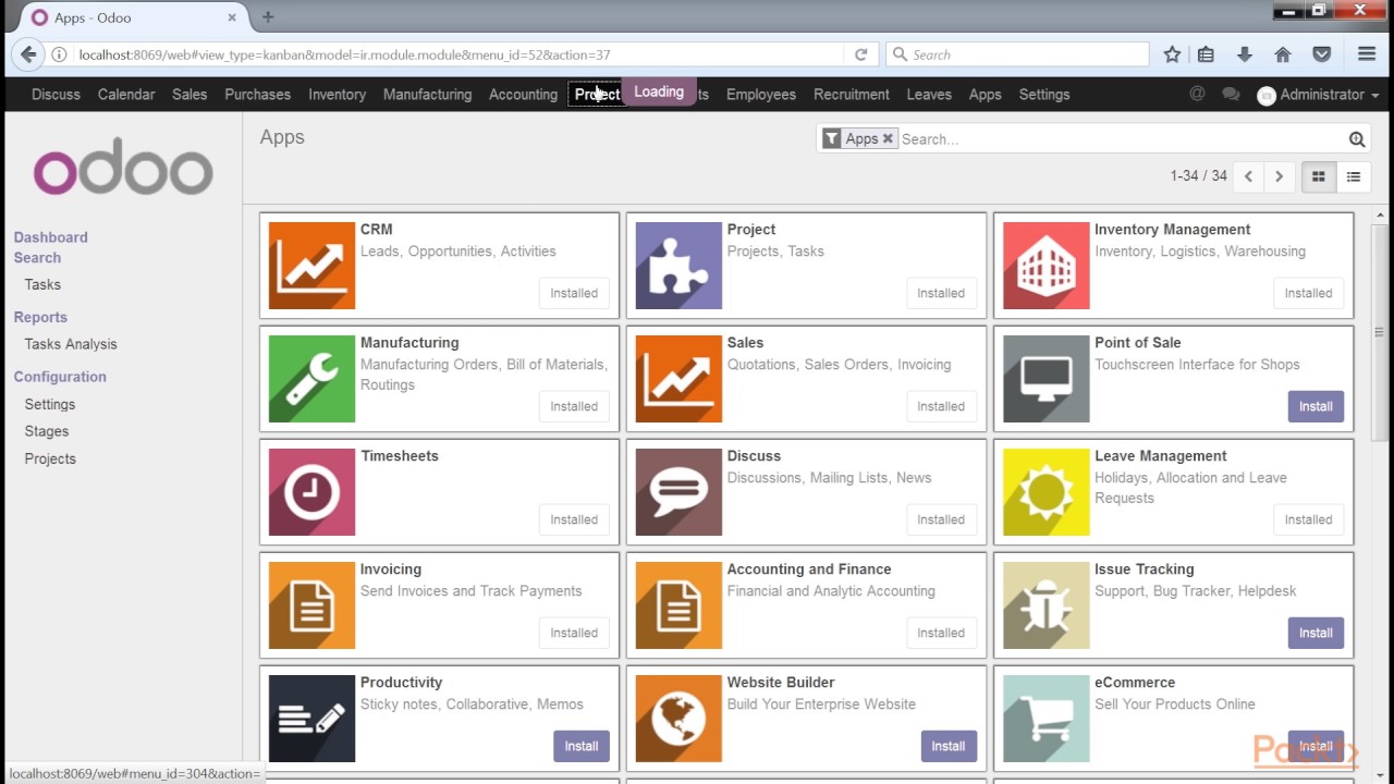 odoo project management